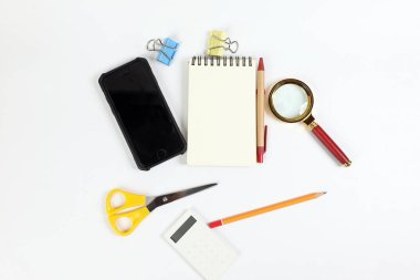 Tablo üst görünüm ofis sabit kaynağı kopyalama alanı 