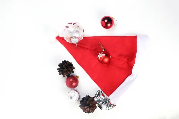 Christmas Ornament Dekoration Hälsningar Vit Bakgrund — Stockfoto