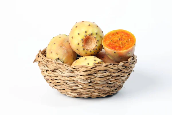 Gelb Orange Kaktus Frucht Kaktusfeige Dornig Saftig — Stockfoto