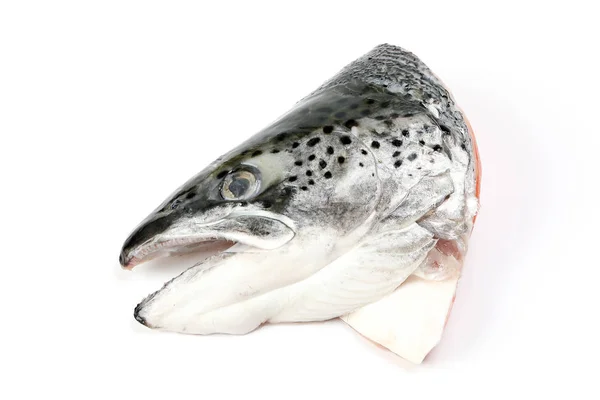 Gesneden Gereinigde Zalm Forel Vis Hoofd Helft — Stockfoto