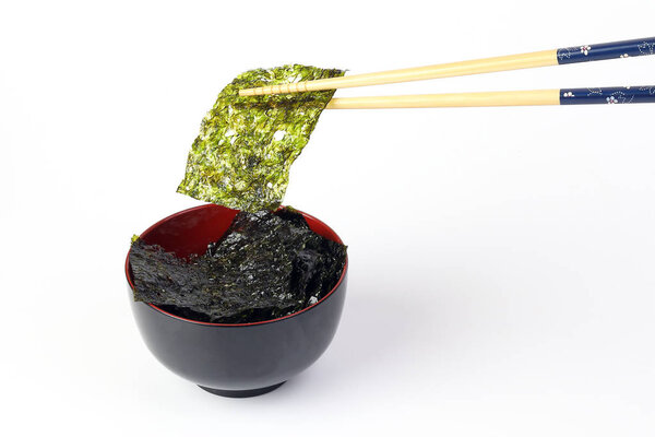 Deep Fried Green Seaweed Thin Chips Crispy Snack 