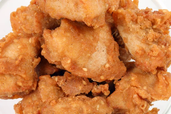 Alas Pollo Frito Profundo Bombón Nuggets Palomitas Maíz Sobre Fondo —  Fotos de Stock