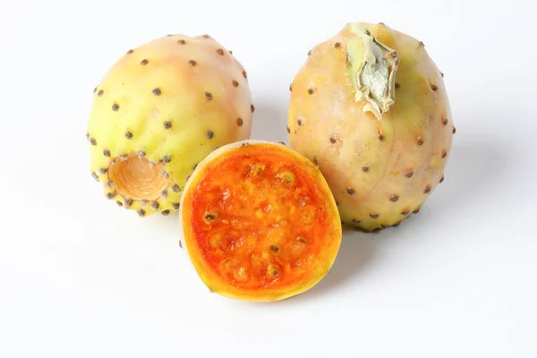 Gul Apelsinkaktus Frukt Prickly Päron Taggig Saftig — Stockfoto