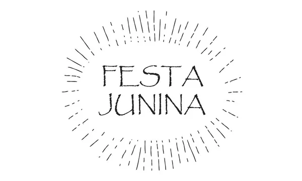 Brasiliansk Traditionell Fest Festa Junina Sommarfestival John Porto Portugisiska Brasiliansk — Stock vektor