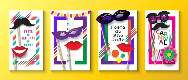 Celebración Tradicional Brasileña Festa Junina Sao Joao Festival Verano San — Vector de stock