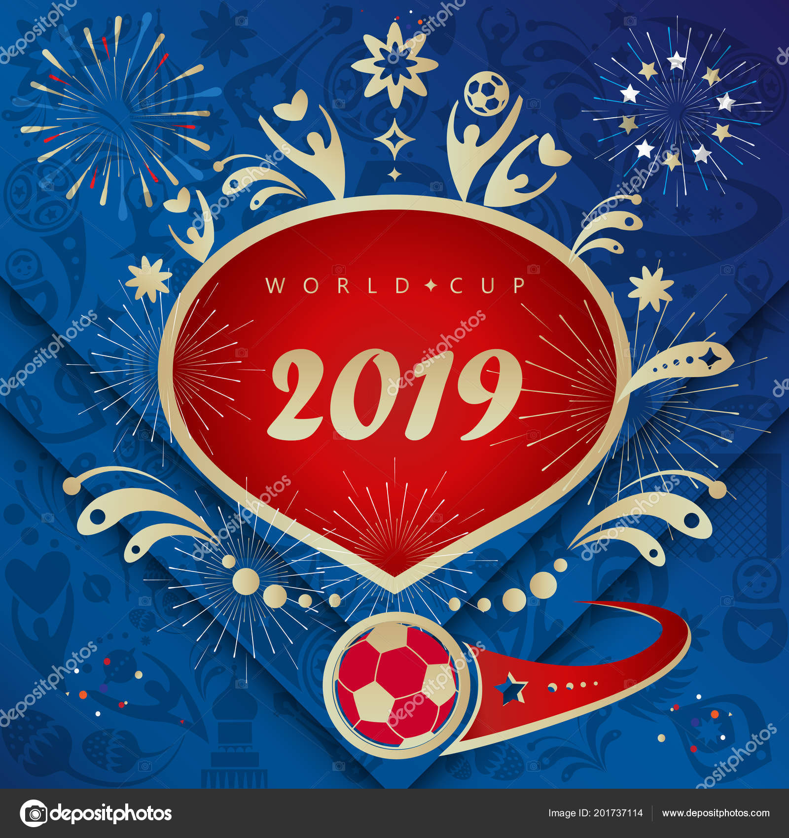 Design de fundo da copa do mundo rússia 2018