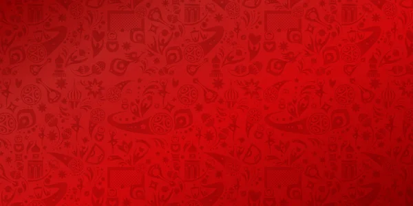 Чемпионат Мира Футболу 2018 Футбольный Графический Дизайн Современная Концепция Red — стоковый вектор