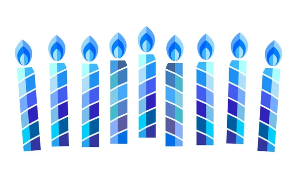 Israel Días Festivos Judíos Hanukkah Tarjeta Felicitación Tradicionales Símbolos Janucá — Archivo Imágenes Vectoriales