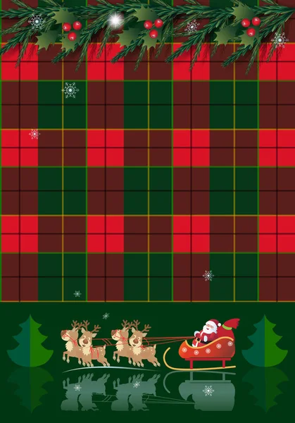 Karácsonyi Tél Nyaralási Kártya Rusztikus Fenyőtoboz Bogyók Karácsonyi Fenyő Koszorú — Stock Vector