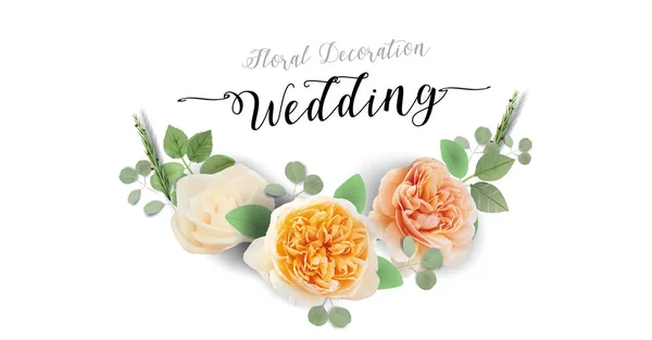 Blumen Hochzeitseinladung Elegant Einladen Danke Rsvp Speichern Sie Das Datum — Stockvektor