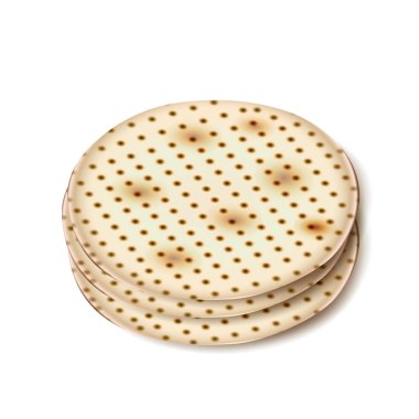 Fısıh Bayramı tatil - beyaz arka plan üzerinde matzah izole Matzah sembolü - Yahudi geleneksel ekmek Fısıh seder töreni, pesach plaka, dua kitabı, Yahudi yemegi, Aile, matza simgesi, logo, din, işaret, sembol kart grafik tasarım vektör şablon için