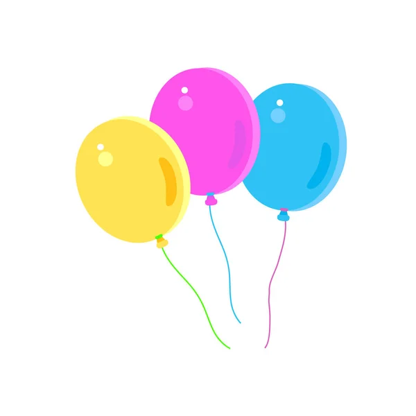 Divertido Conjunto Globos Colores Icono Dibujos Animados Globo Signo Globos — Archivo Imágenes Vectoriales