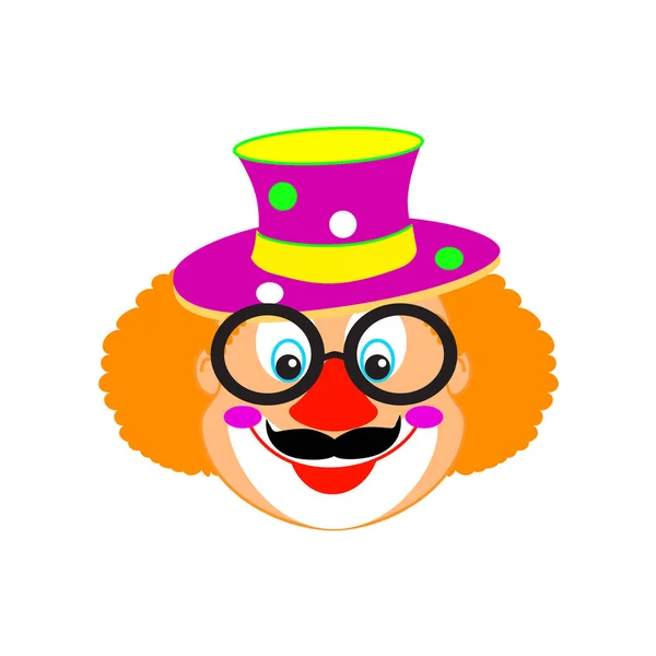 Roliga Clowner Mask Ikonen Mönster Glad Purim Festival Judiska Barn — Stock vektor