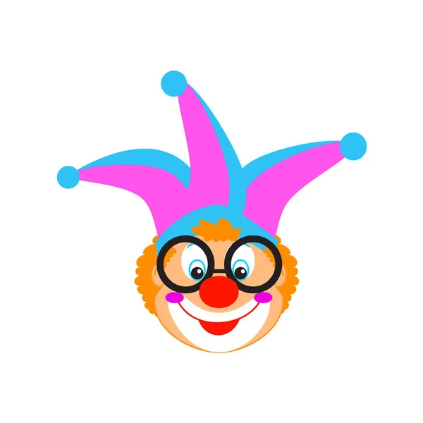 Grappig Clowns Masker Pictogram Patroon Happy Purim Festival Joodse Kinderen — Stockvector