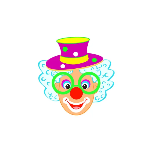 Grappig Clowns Masker Pictogram Patroon Happy Purim Festival Joodse Kinderen — Stockvector