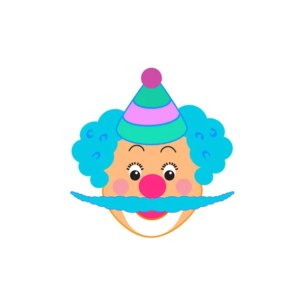 Grappig Clowns Masker Pictogram Patroon Happy Purim Festival Joodse Kinderen — Stockvector