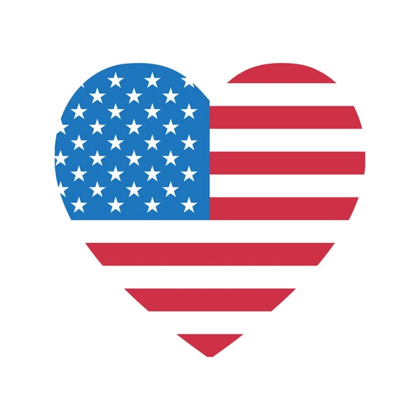 Juli Happy Independence Day Symbolen Pictogrammen Instellen Patriottische Amerikaanse Vlag — Stockvector