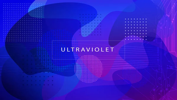 Abstract Fluid Color Ultravioleta Azul Dinâmico Fundo Vetor Banner Conceito — Vetor de Stock