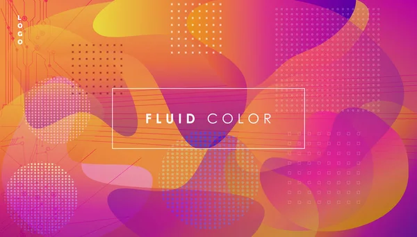 Resumen Fluido Color Ultravioleta Magenta Dinámico Fondo Vector Banner Concepto — Vector de stock