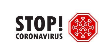 Coronavirus metnini durdur, covid-19 ikon vektör sosyal medya işaretinden alıntı yap. Modern afiş konsepti. Karantina kovid 19 etiketi, sosyal mesafe posteri, evde kal, koronavirüs plaka virüs koronası logosu, sağlık görevlileri pandemik tişört tasarım vektör şablonu