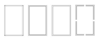 Siyah ve beyaz dikdörtgen çerçeveler ve oval çerçeve izole sanat deco ince lüks sınırlar doğrusal şekil süslemeleri çiçek çizgileri başlıkları davetiye kartı poster kitabı kapakları eski moda tarzı dikdörtgenler fotokopi alanı işareti