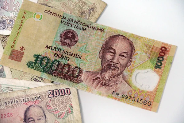 越南货币钞票的景色叫董 越南目前的钱 — 图库照片
