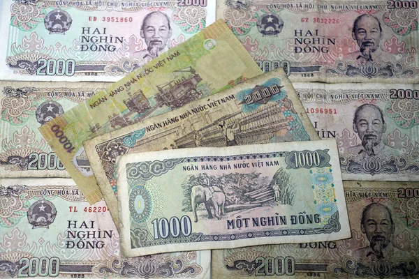 Sedlar Vietnamesiska Valutan Kallas Dong Nuvarande Pengar Vietnam — Stockfoto