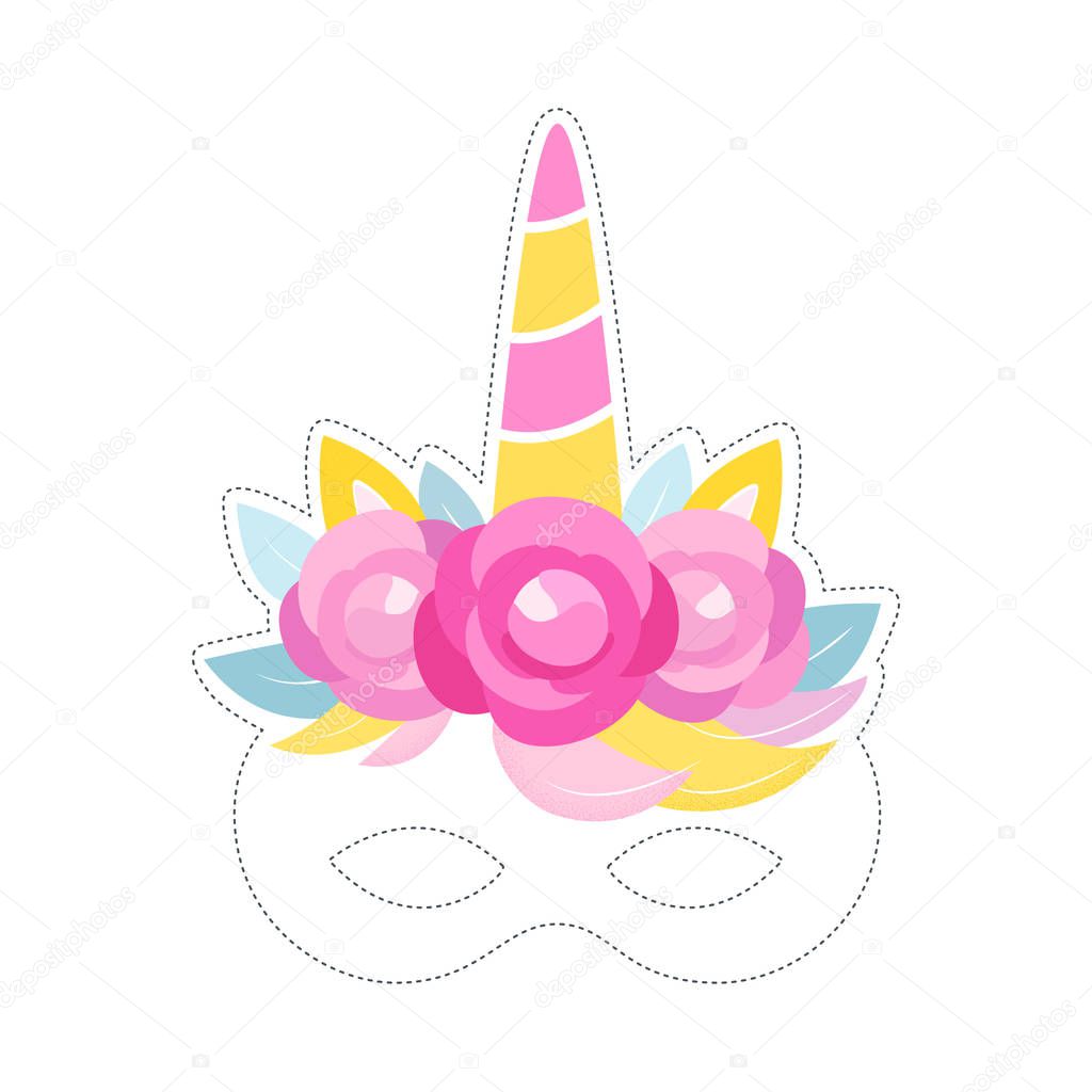 Download Unicorn Mask Photo Booth Prop. Birthday or Slumber Party ...