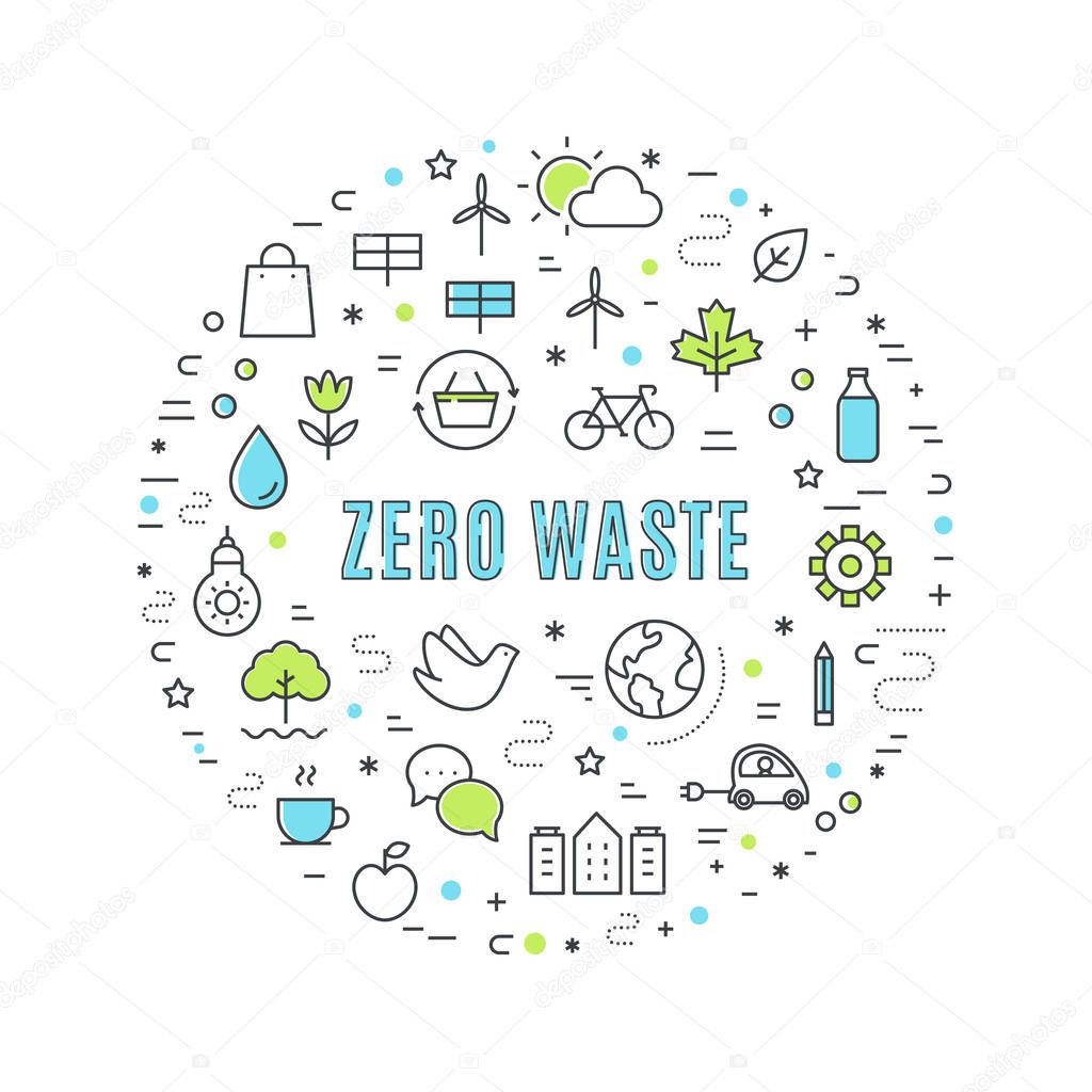 Zero Waste and Responsible Consumption Vector Illustration