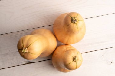 Olgun tatlı balkabakları, üst manzara, makro