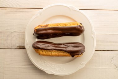 Çikolatalı, tatlı, ekkanlı üst manzara, makro.