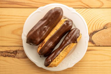 Çikolatalı, tatlı, ekkanlı üst manzara, makro.