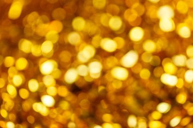 Ufuk altın Noel arka plan ile yanıp sönen ışıklar