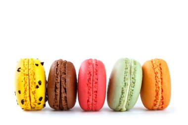 renkli Fransız macarons