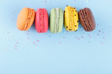 renkli Fransız macarons