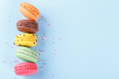 renkli Fransız macarons