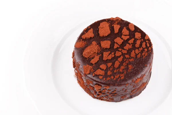 Mousse di cioccolato torta rotonda — Foto Stock