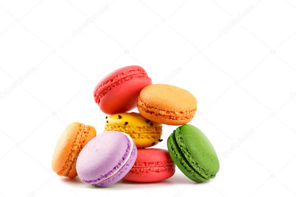 Colorful french macarons