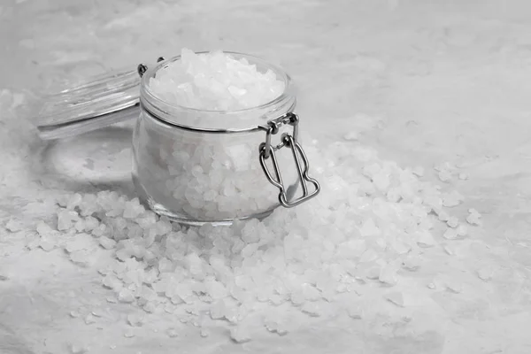 Fehér só kristályok — Stock Fotó