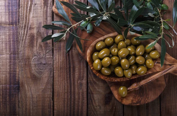 Olives marinées vertes — Photo