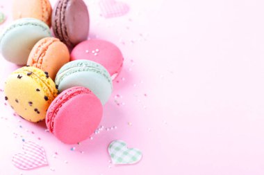 renkli Fransız macarons