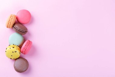 renkli Fransız macarons