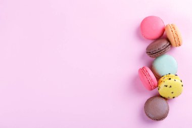 renkli Fransız macarons