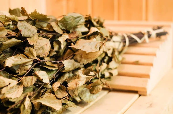 Süpürge ve koltuk başlığına takılan mikrofonlu klasik Fin saunası veya banyo iç huş ağacı. Sağlık promosyon kış, soğuk önleme