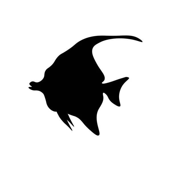 Silhouette Mauresque Poisson Idole Sur Fond Blanc Illustration Vectorielle — Image vectorielle