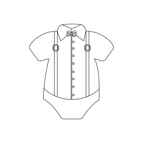 Baby Boy Body Auf Weißem Hintergrund Vektorillustration — Stockvektor