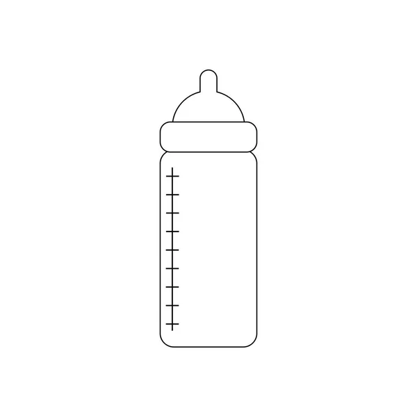 Bottiglia Bambini Con Nutrizione Sullo Sfondo Bianco Illustrazione Vettoriale — Vettoriale Stock