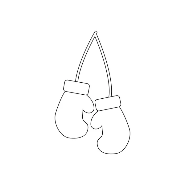 Guantes Boxeo Ilustración Sobre Fondo Blanco Ilustración Vectorial — Archivo Imágenes Vectoriales