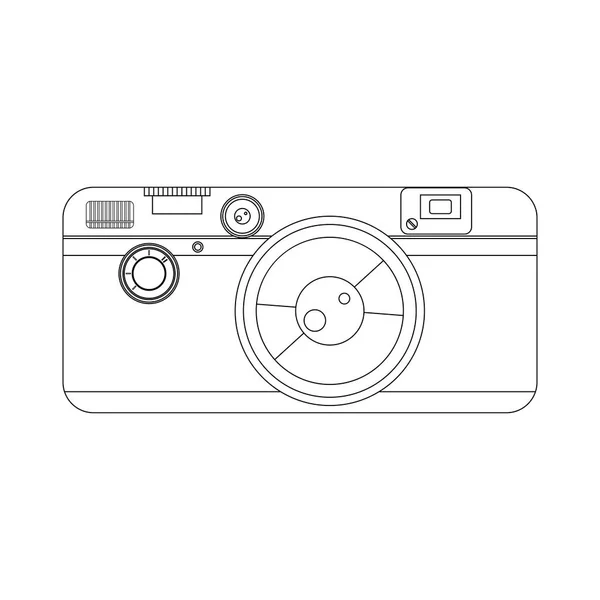 Ilustración Del Icono Cámara Fondo Blanco Ilustración Vectorial — Vector de stock