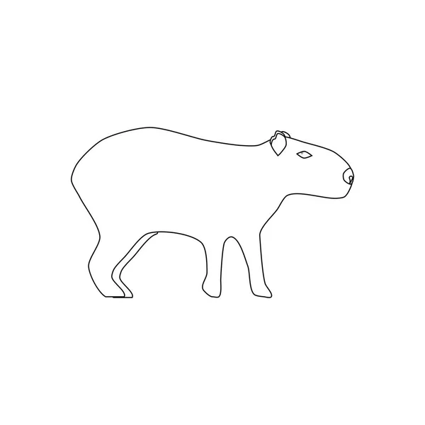 Capibara Dierlijke Illustratie Witte Achtergrond Vectorillustratie — Stockvector